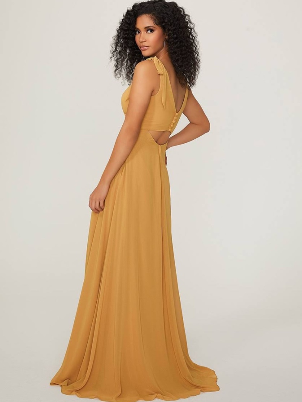NWT MORI LEE SAFFRON CHIFFON GOWN SIZE 20